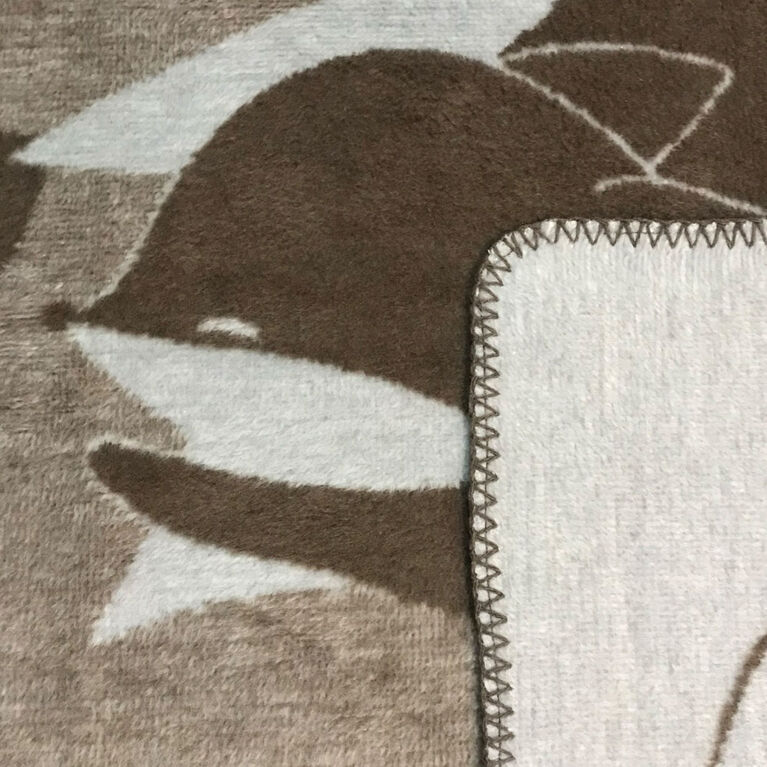 Koala Baby - Taupe/Grey Fox Jacquard Blanket