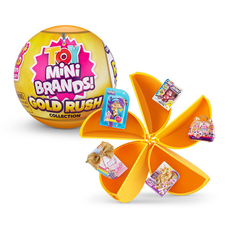Véritables Mini Brands de jouets Gold Rush en édition limitée à collectionner 5 Surprise par ZURU