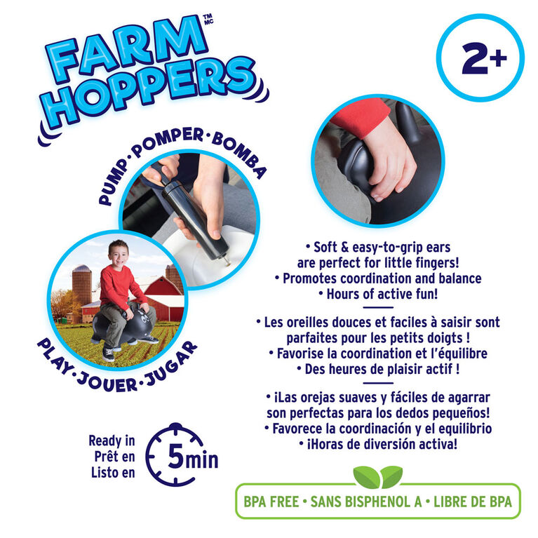 Farm Hopper Cow Black