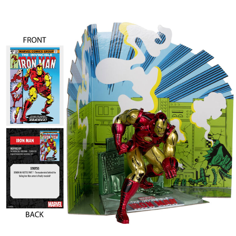 Marvel Iron Man 1:10ème Figure Posée avec Scène - (L'Invincible Iron Man #126)