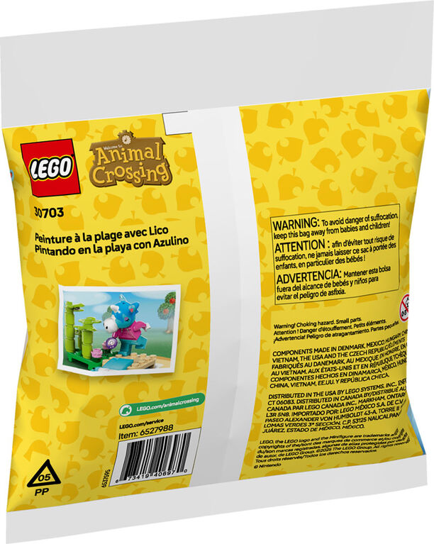 LEGO Animal Crossing Peinture à la plage avec Lico 30703
