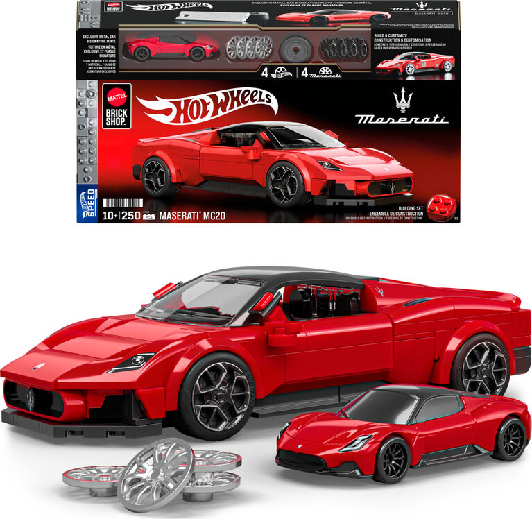Mattel - Brick Shop - HW - Maserati MC20, 250 pièces, de collection