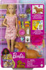 ​Barbie Doll and Newborn Pups Playset with Barbie Doll (Blonde, 11.5 in)