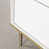 Dylane Table de chevet 2 tiroirs Blanc solide