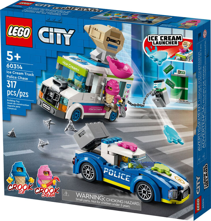 LEGO City Ice Cream Truck Police Chase 60314 Building Kit (317 Pieces)