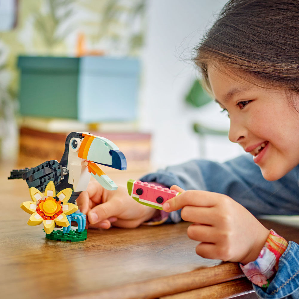 LEGO Creator 3 in 1 Wild Animals: Tropical Toucan Building Toy for Kids, Girls & Boys, Ages 7+ - 31173