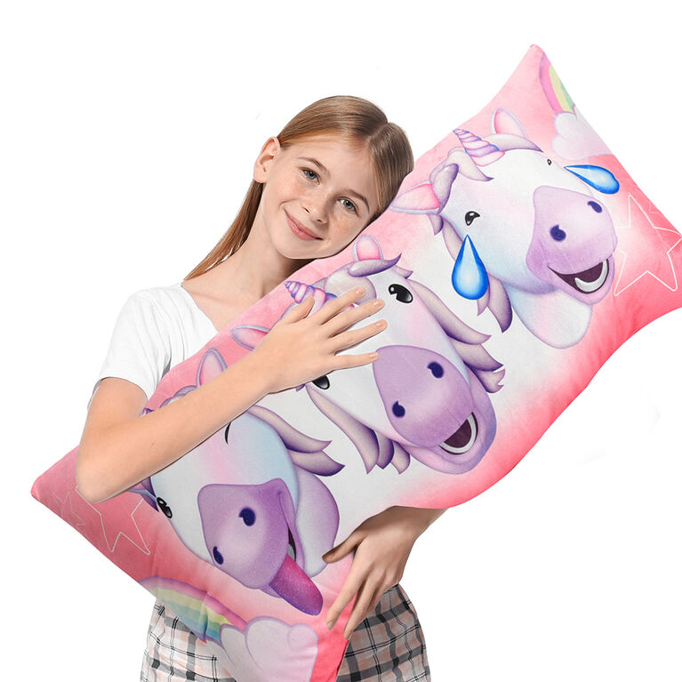 Emoji Unicorn Body Pillow