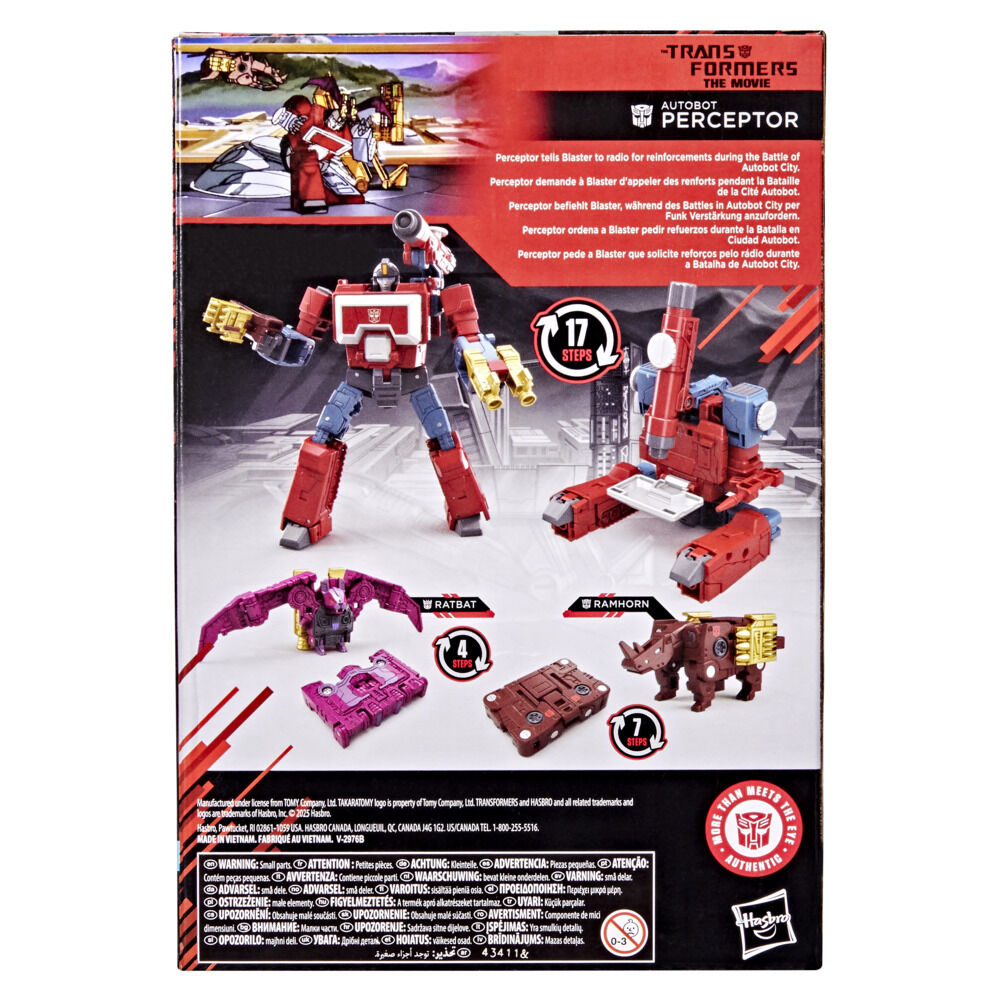 Transformers Studio Series MTMTE Collection Deluxe Class Transformers: The Movie Autobot Perceptor Action Figure Set