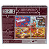 Hershey, Coffret de 4 puzzles de 500 pièces sur le thème des barres chocolatées Hershey, Twizzlers, Kisses, Reese's et Whatchamacallit