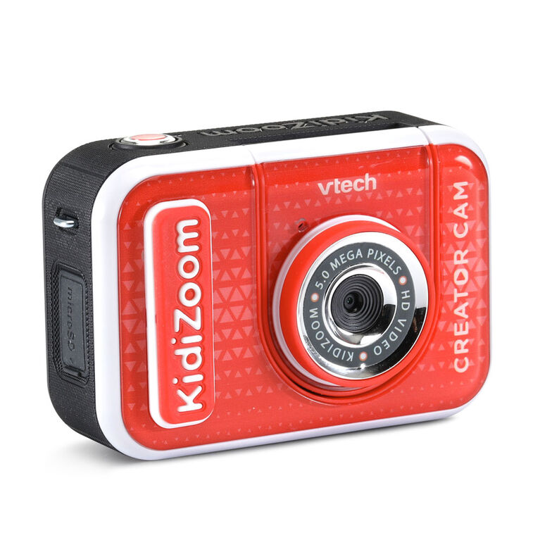 VTech KidiZoom Creator Cam, appareil photo haute définition pour enfants,  écran vert inclus, caméra à selfie à rabattre, bâton/trépied à selfie,  minuteur automatique