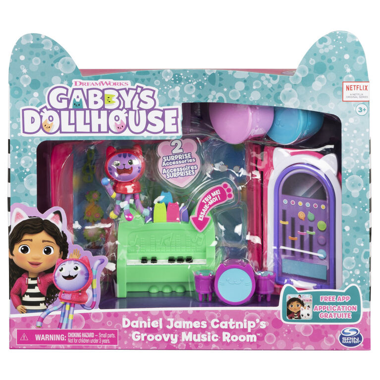 Gabby's Dollhouse, Groovy Music Room with Daniel James Catnip Figure
