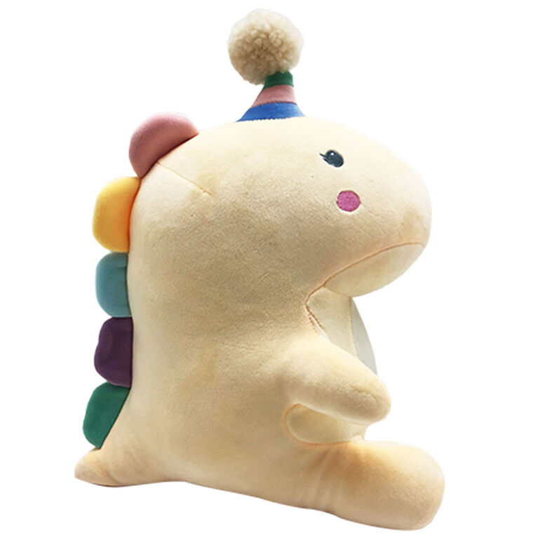 12.5" Yabu Large Party Dino-Yellow Plush
