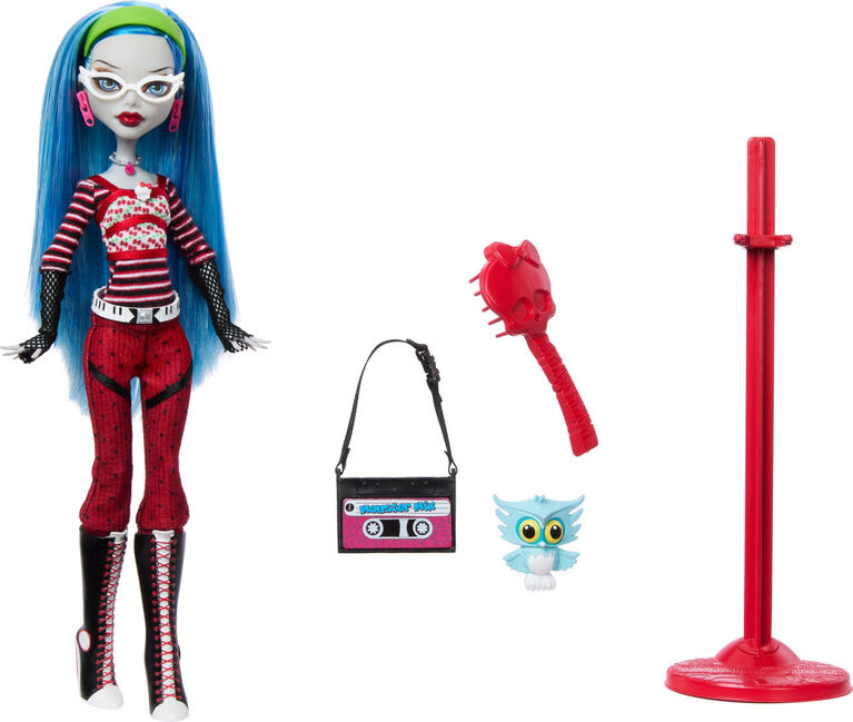 ​Monster High Booriginal Creeproduction Doll, Ghoulia Yelps Collectible Reproduction with Doll Stand, Diary, and Pet Owl Sir Hoots A Lot