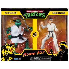 Teenage Mutant Ninja Turtles v. Cobra Kai: Michelangelo v. Daniel LaRusso - 6" Figurine (Pack de 2) - Édition anglaise