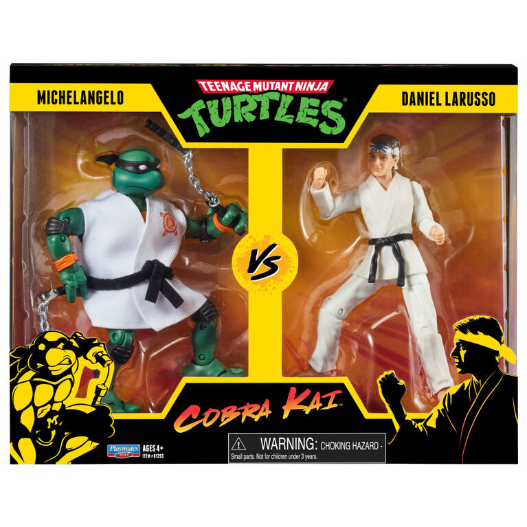 Teenage Mutant Ninja Turtles v. Cobra Kai: Michelangelo v. Daniel LaRusso - 6" Figurine (Pack de 2) - Édition anglaise