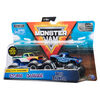 Monster Jam, Official Blue Thunder vs. Storm Damage Die-Cast Monster Trucks, 1:64 Scale, 2 Pack