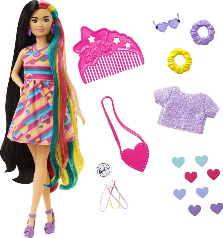 Barbie - Ultra Chevelure - Poupée à thème de coeurs