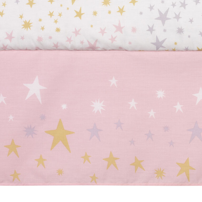 Ensemble de linge pour lit de bébé 3 pièces Licorne arc-en-ciel Bedtime Originals.