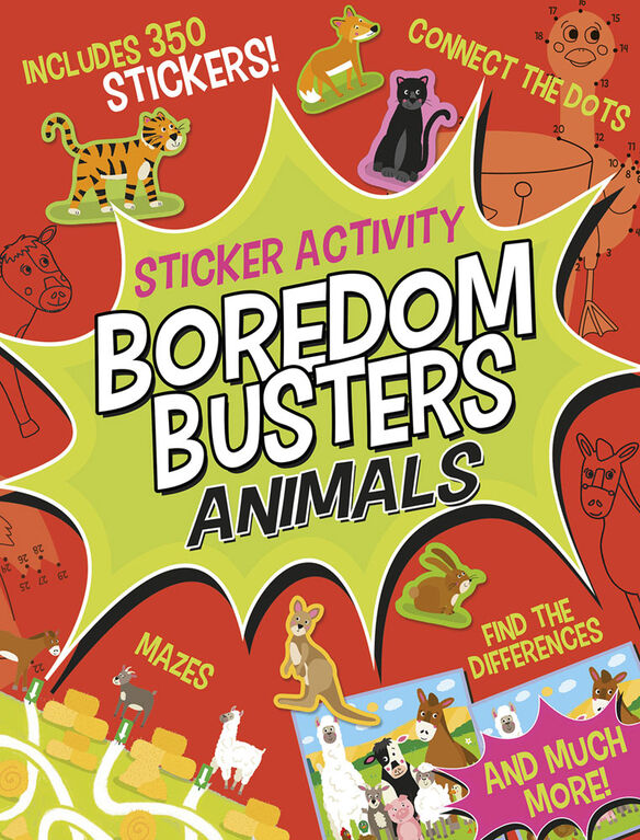 Boredom Busters: Animals Sticker Activity - English Edition