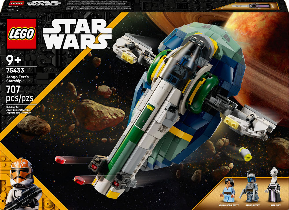 LEGO Star Wars: Attack of the Clones Jango Fett's Starship Building Toy for Kids, Ages 9+ - 75433