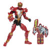 Power Rangers Dino Fury Dino Knight Red Ranger Action Figure Toy with Dino Fury Key and Dino