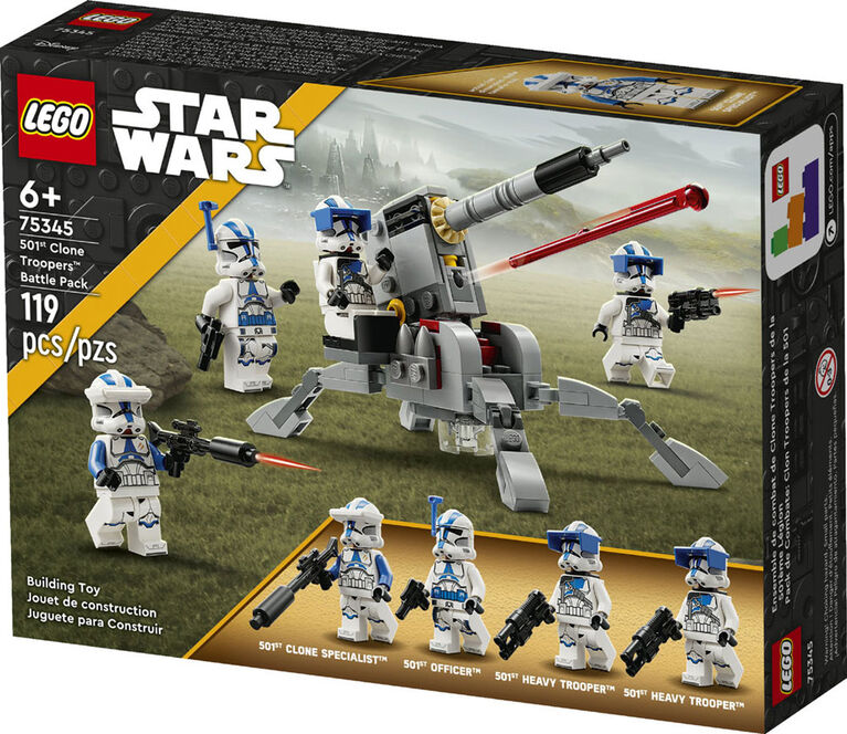 LEGO Star Wars Ensemble de combat de Clone Troopers de la 501e Légion 75345 Jeu de construction (119 pièces)