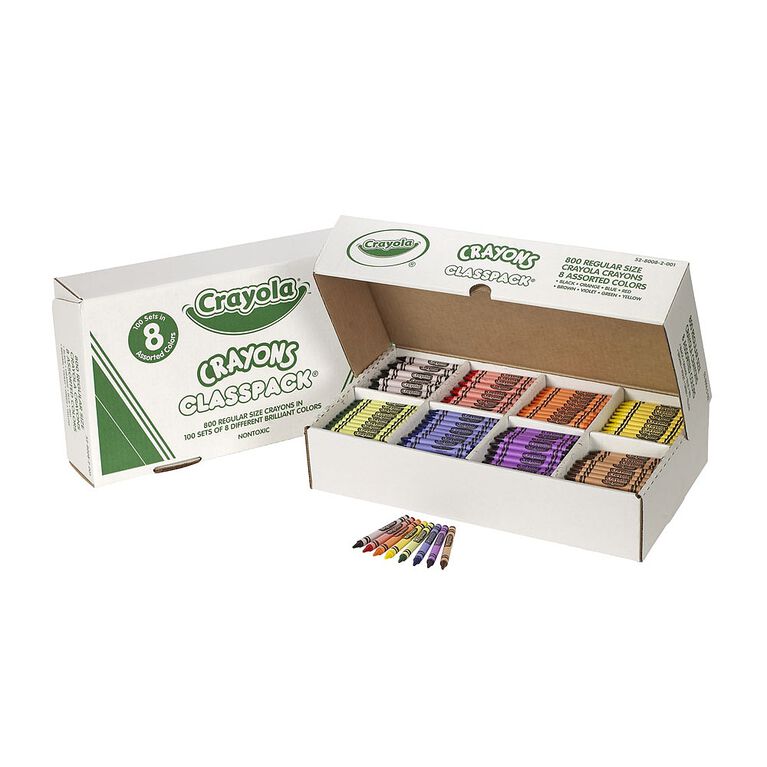 Assortiment Classpack 800 crayons ordinaires (8 couleurs) - Édition anglaise