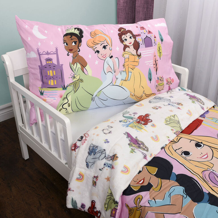 Disney Princess 2-Piece Toddler Bedding Set including Comforter and Pillowcase