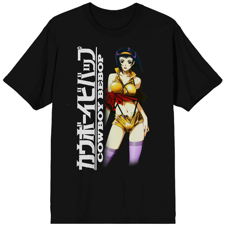 Cowboy Bebop Faye Valentine Kanji Noir T-Shirt -Petit