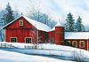 SureLox Puzzles - Winter Wonderland Collection - Red Barn - 1000 Pieces