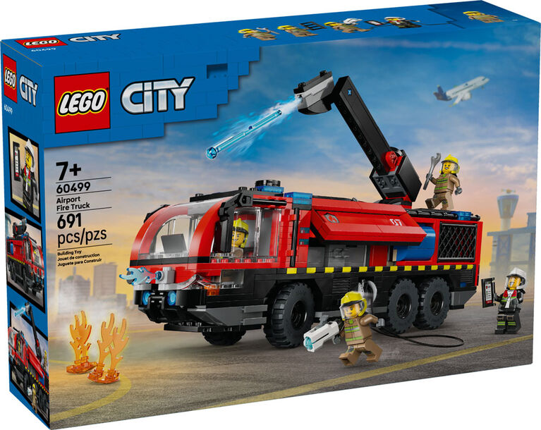 LEGO City Airport Fire Truck Kids Building Toy - Pretend Play Set for Boys & Girls, Ages 7+ - 60499