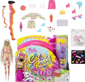 Barbie- Color Reveal - Poupée et accessoires - Vêtements totalement néon