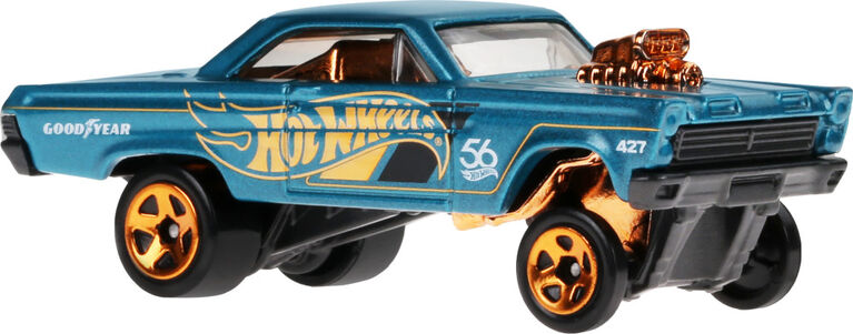 Hot Wheels 1:64 Scale Die-Cast 65 Mercury Comet Cyclone with Turquoise- & Copper-Colored Deco