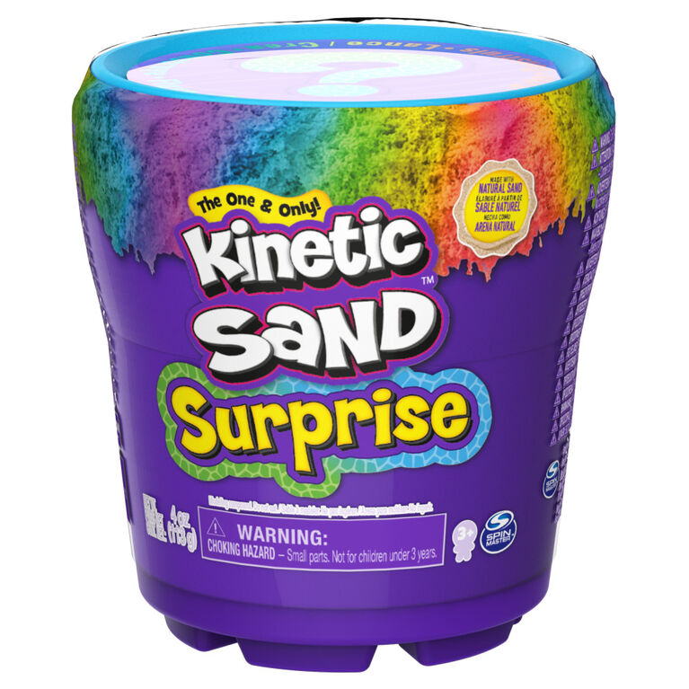 Kinetic Sand Surprise, Mini-surprise mystère, élaboré à partir de sable naturel (plusieurs modèles disponibles).