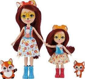 Enchantimals Felicity Fox & Flick and Feana Fox Sister Dolls & Mixte