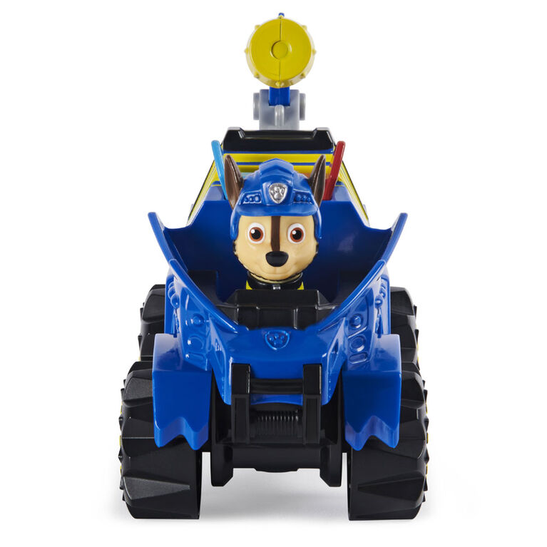 PAW Patrol, Dino Rescue Chase's Deluxe Rev Up Vehicle with Mystery Dinosaur Figure