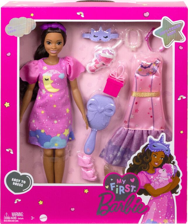 Barbie Doll for Preschoolers, My First Barbie Deluxe, Black Hair