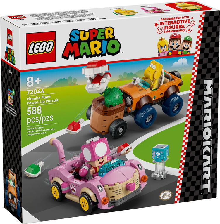 LEGO Super Mario : Mario Kart - Course-Poursuite avec Bonus Fleur Piranha, Jouet pour Gar&ccedil;ons, Filles et tous les Amateurs 72044
