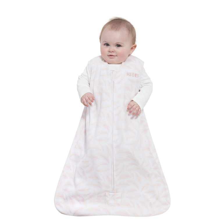 HALO SleepSack - Micro Fleece - Pink Leaves - Large