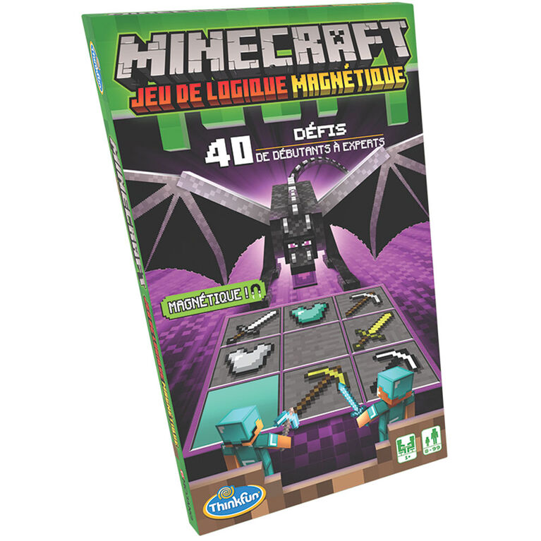 Thinkfun - Jeu de voyage magnétique Minecraft - Édition française