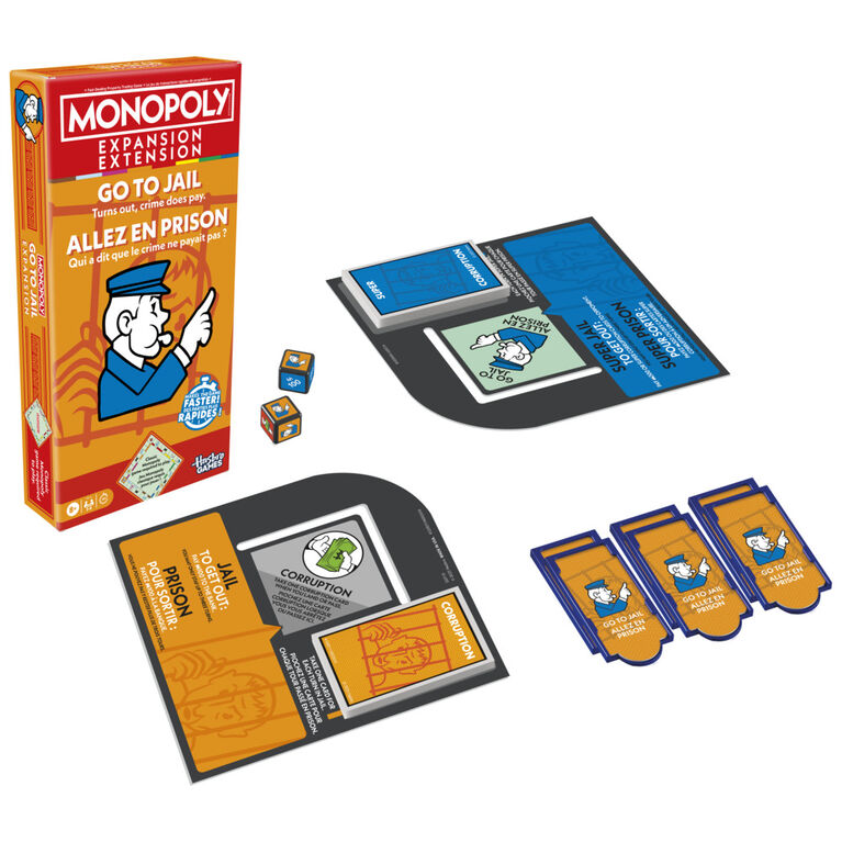 Monopoly Go to Jail EXPANSION (Classic Monopoly Game Required to Play)