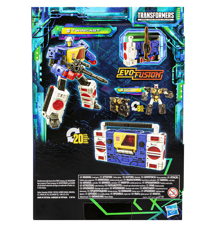 Transformers Legacy Evolution Voyager Twincast and Autobot Rewind 7 Inch Action Figures