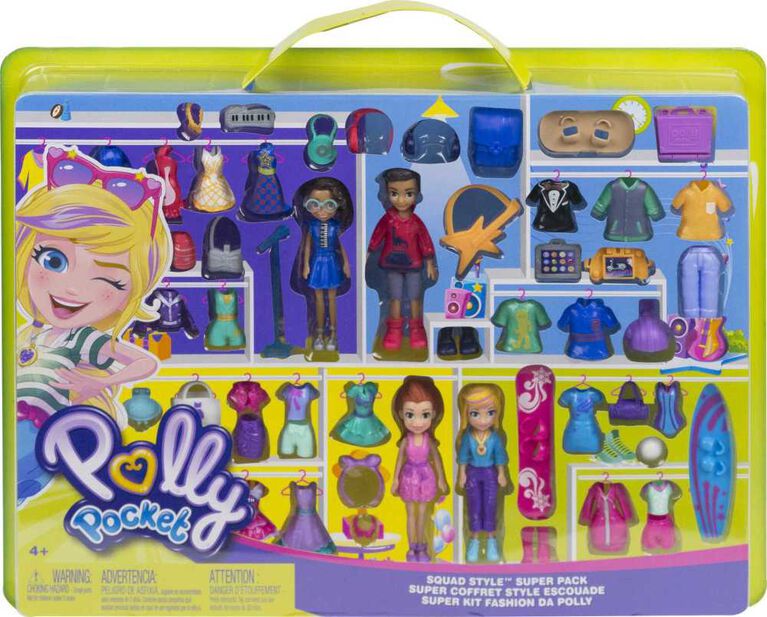 Polly Pocket - Super Coffret - Style Escouade