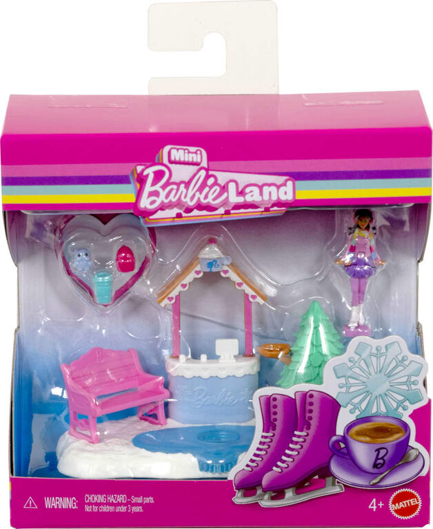 Barbie Mini Barbie Land Doll House Playsets with 1.5-Inch Doll, Furniture & Accessories (Styles May Vary)