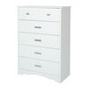 Tiara 5-Drawer Chest- Pure White