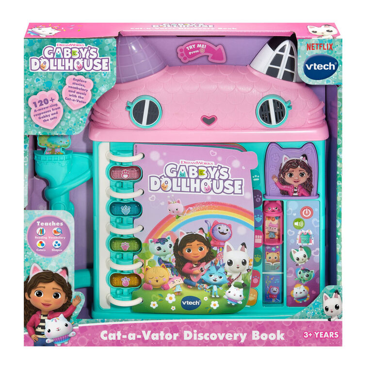 VTech Gabby's Dollhouse Cat-a-Vator Discovery Book - English Edition