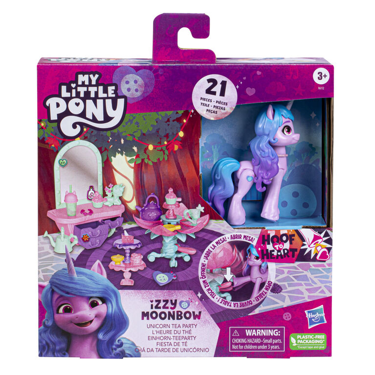 My Little Pony: Make Your Mark Toy Unicorn Tea Party Izzy Moonbow - Hoof to Heart Pony, 20 Accessories and Story Scene - R Exclusive