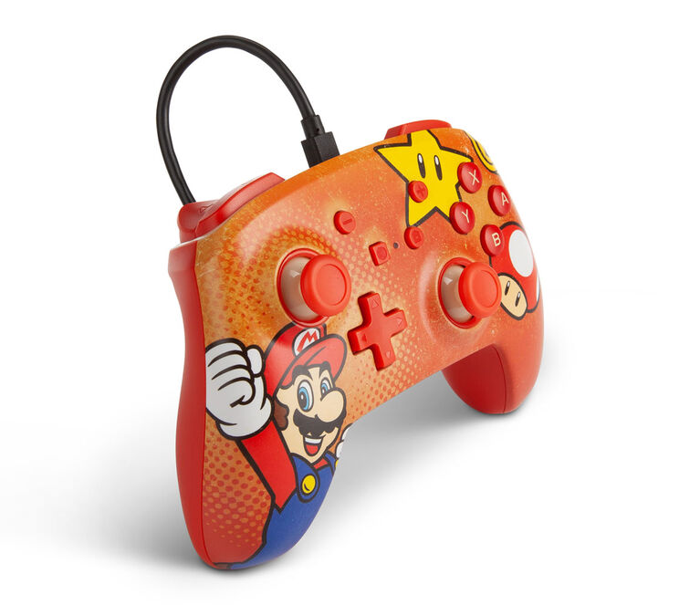 Contrôleur Filaire Amélioré Pour Interrupteur Nintendo - Mario Vintage