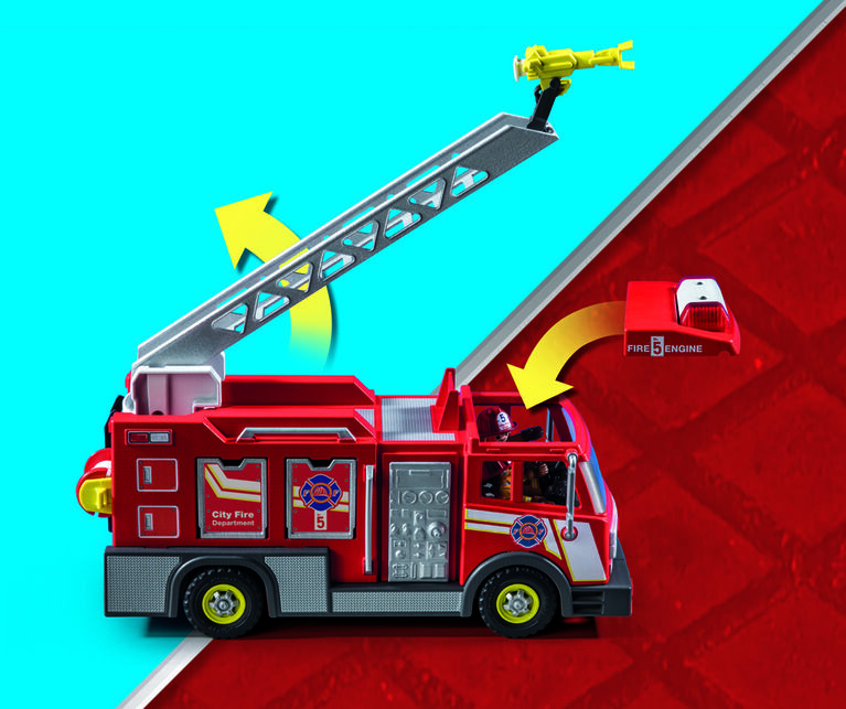 Playmobil - Camion de pompiers avec grande échelle