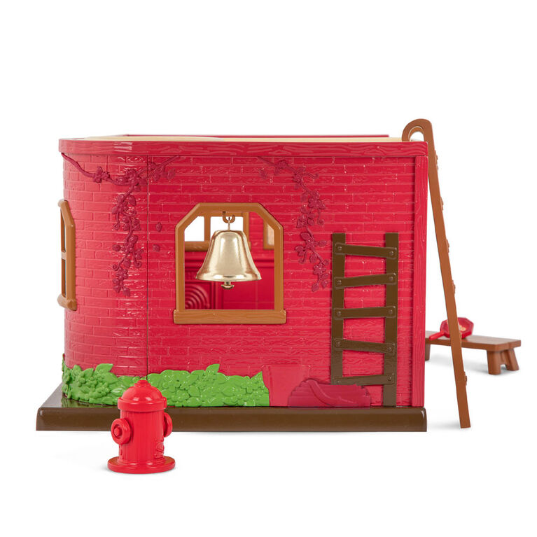 Li'l Woodzeez, Honeysuckle Hollow Safety Department, Toy Fire Station Set for Kids